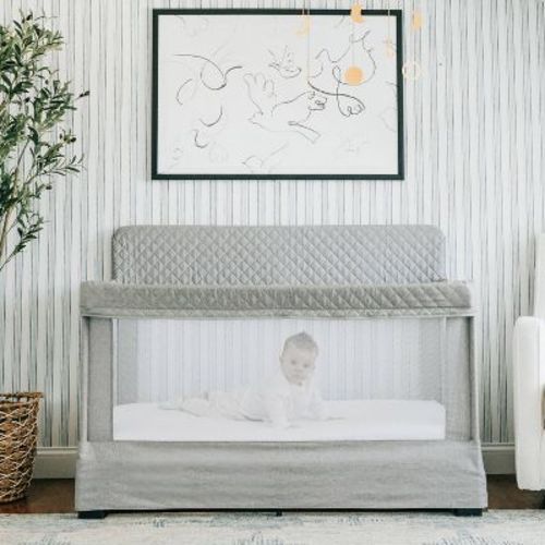 Baby Delight Lunaire Full-Size Mesh Crib & Playard - Driftwood Grey