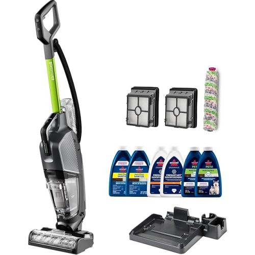 BISSELL® CrossWave® HydroSteam™ Deluxe Wet Dry Vac, Multi-Purpose Vacuum, Wash, and Steam, Formula Included, Green, 3515G