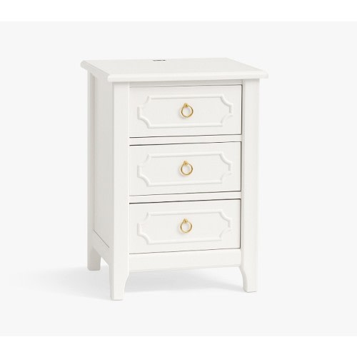 Ava Regency Nightstand with Charging Station and Nightlight (19")