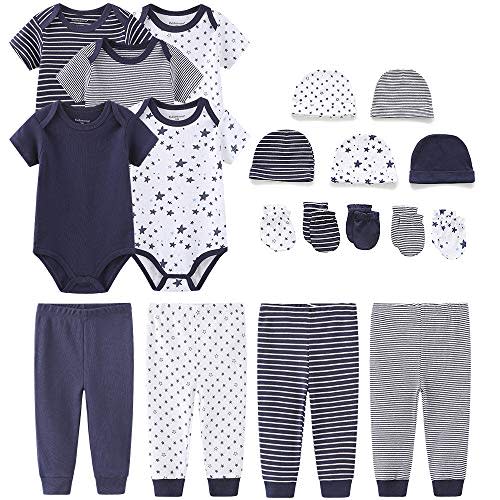 Kiddiezoom Newborn Baby Girl Boy Clothes Baby Outfits Pants Bodysuits Gifts Set Layette Set 0-3 Months