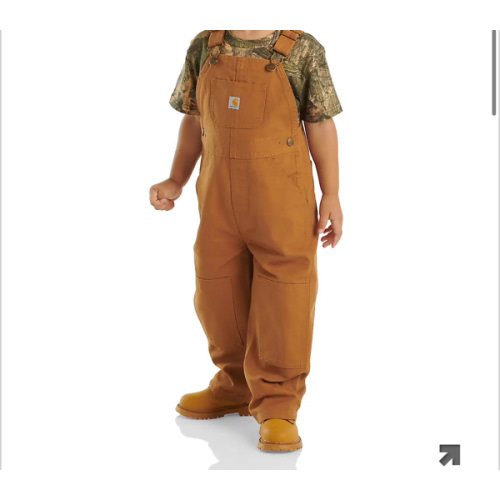 Kids' Canvas Bib Overall (Infant/Toddler) | Carhartt Brown | Carhartt