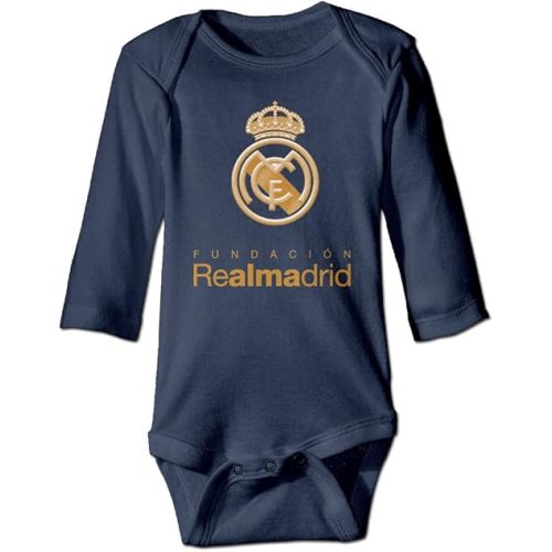 Real-Madrid-Logo Newborn Infant Baby Onesies Outfits Navy Apparel