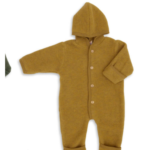 Hooded wool fleece overall
