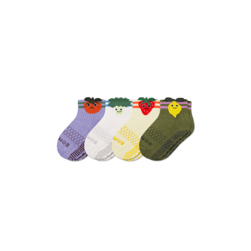 Toddler Fruits & Veggies Calf Sock 4-Pack