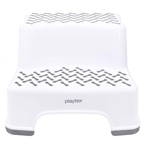 Playtex 2-Tier Step Stool for Kids’ Bathroom and Bedroom, White