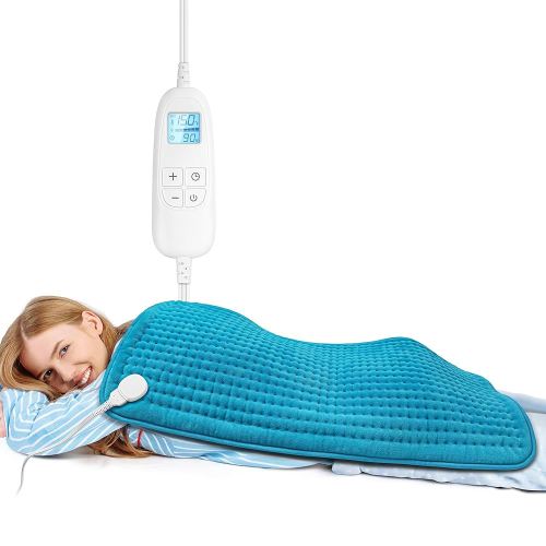 FluffyWarmth Electric Heating Pad for Back, Extra Large 17''x 33'' XXXL for Full Body,Menstrual Period Cramps,Neck Shoulder Back Pain Relief, 6 Heat Settings 3 Timers Heating Pad, Gifts for Women Men