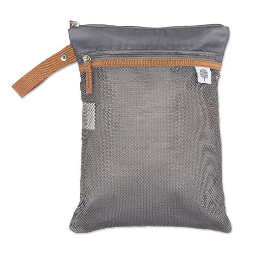 Parker Baby Wet Dry Bag - Waterproof Diaper Bag Accessory for Dirty Clothes/Diapers - Gray