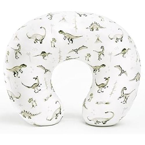 GRSSDER Nursing Pillow Cover Stretchy Minky Removable Nursing Covers for Breastfeeding Pillows, Ultra Soft Comfortable Slipcover for Boy and Girls, Stylish Pretty Dinosaur