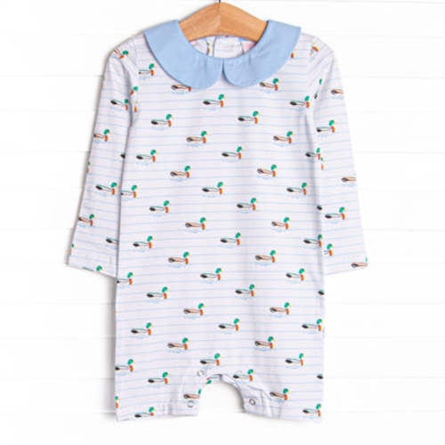 Seasonal Swim Short Romper, Blue – Stitchy Fish