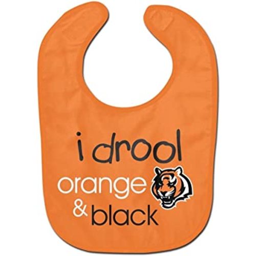 WinCraft NFL Cincinnati Bengals WCRA1963214 All Pro Baby Bib,Orange