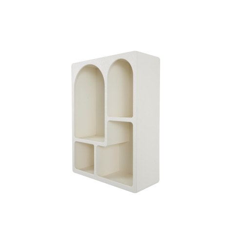 24X31 Cream White Wooden Geometric Arch Opening Wall Shelf | Living Spaces