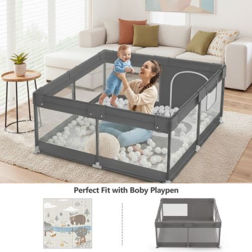 Large Baby Playpen – 47×47in Toddler Play Yard, Indoor Activity Fence for Apartments, Safe & Spacious Play Area