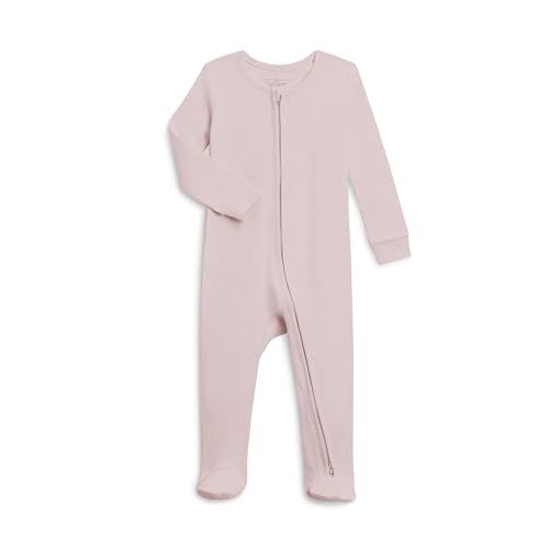 Colored Organics Baby Zip-Up Footed Sleeper with 2-Way Zipper - Newborn Organic Cotton Pajamas