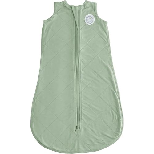 DREAMLAND BABY Bamboo Viscose Sleep Sack (6-12 Months). Ultra Soft Blanket w/ 2-Way Zipper. 97% Viscose, 3% Spandex (Sage)