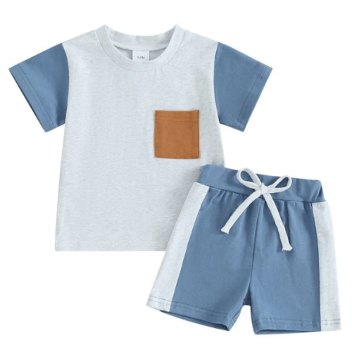 Color Contrast Pocket Tee Set – The Ollie Bee