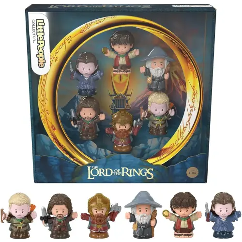 Little People Collector Lord of the Rings Special Edition Figure Set with 6 Characters in a Display Gift Package for Adults & Fans