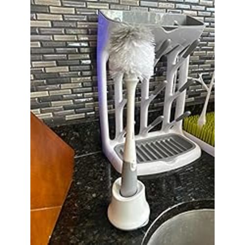 OXO Tot Bottle Brush with Nipple Cleaner and Stand - Gray - 1 Count (Pack of 1)