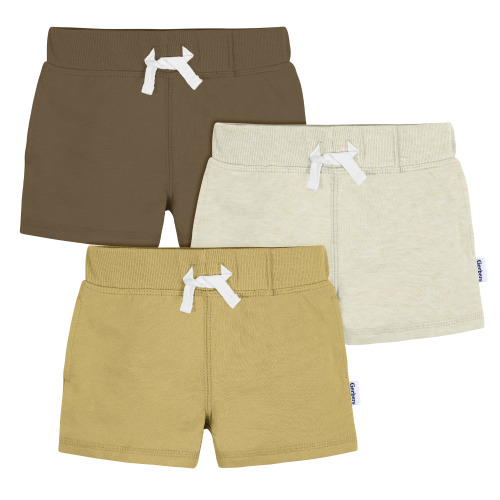 Gerber Baby and Toddler Boy Knit Shorts, 3-Pack, Sizes 0/3 Months - 5T