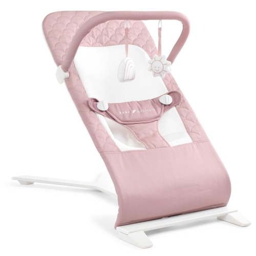 Baby Delight Alpine Deluxe Portable Baby Bouncer, for Infants 0-6 Months, Organic Rose
