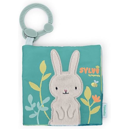 Ingenuity Storytime Sylvi Soft Baby Crinkle Book - 6 Pages - Sensory Surprises on Every Page - Ages 0M+