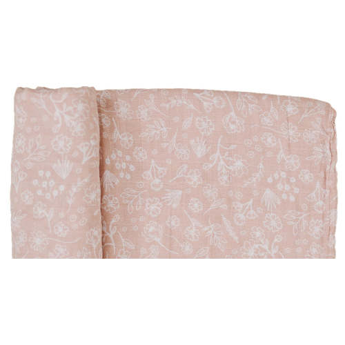 Wildflower Muslin Swaddle Blanket