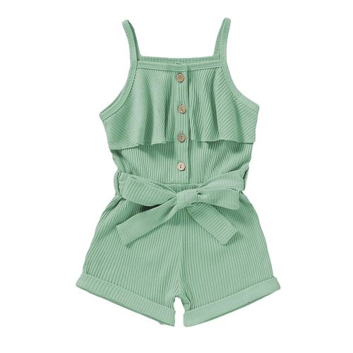 Toddler Girl Clothes Baby Summer Sleeveless Clothing Cute Halter Romper One-piece Jumpsuit Summer Clothes Set 1-5T
