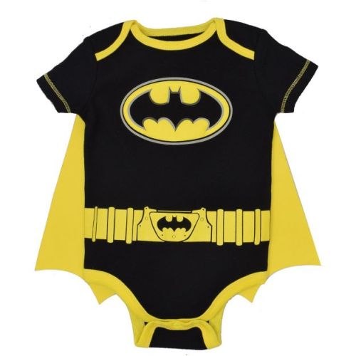Dc Comics Justice League Batman Newborn Baby Boys Bodysuit And Cape Batman / Grey 0-3 Months