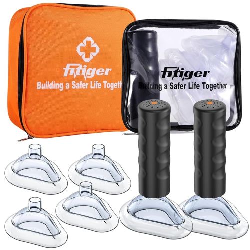 Choking Rescue Device (2 Pack), Anti Choking Device, First Aid Kit for Baby and Adults, Fitiger EasyPumpVac Pro Portable Airway Suction Device - Home Kit and Travel Kit Combo