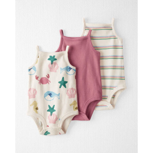 Baby 3-Pack Organic Cotton Tank Bodysuits  - Little Planet | Carter's