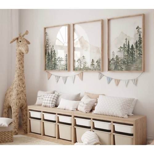 Mountain Nursery Wall Art Tree Nursery Decor - Etsy