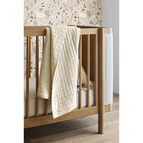 Comfy Tee Keepsake Stitched Natural 100% Organic Cotton Jersey Crib Quilt