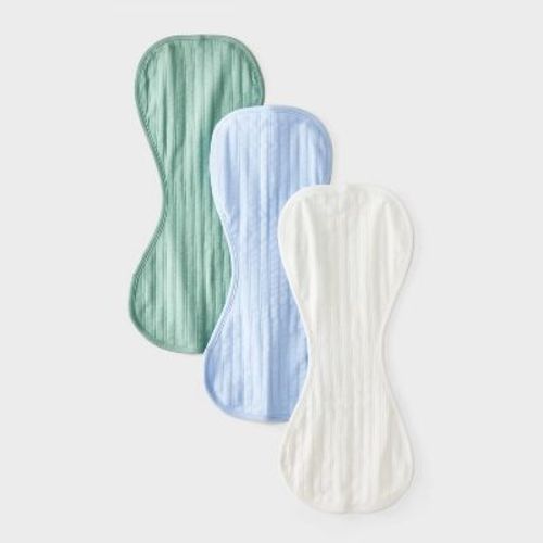 Baby Cotton 3pk Burp Cloths - Cloud Island™ Blue/green/white
