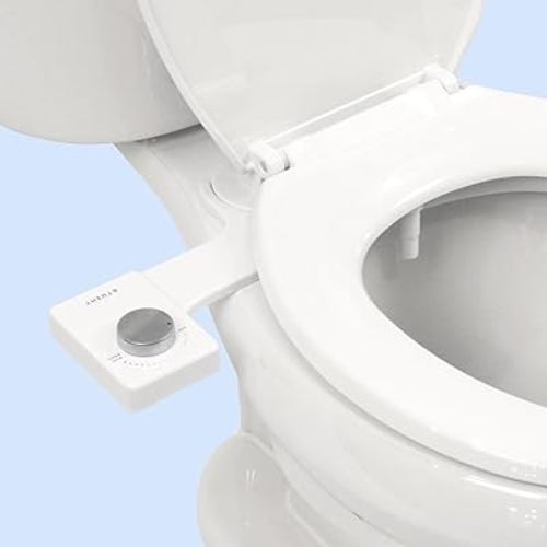 New TUSHY Fresh Bidet: Ultra Slim Toilet Seat Attachment (Non-Electric Self-Cleaning Hygienic Nozzle) Easy DIY Install <10 Min | Adjustable Water Pressure Control | Feel Shower Clean w/Rear Sprayer