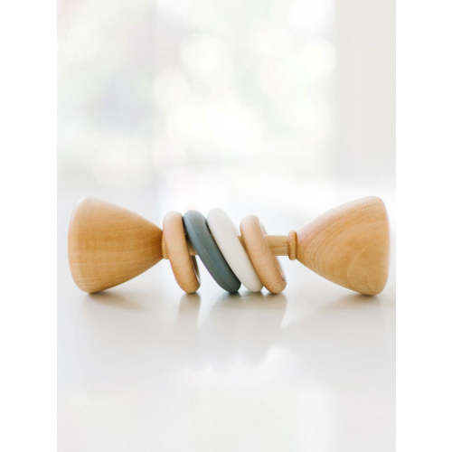 Silicone + Wood Rattle