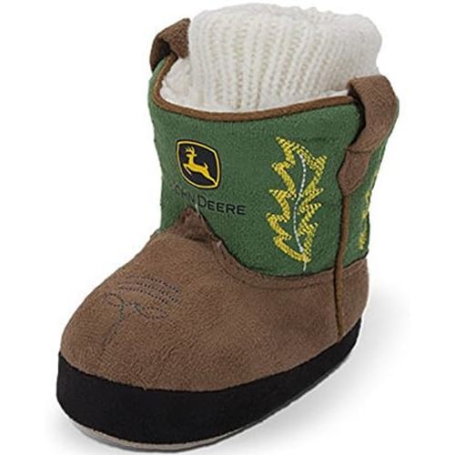 John Deere Baby-Boy's Infant Slippers Have Plush Inner Sherpa Lining