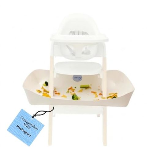 CATCHY - Food Catcher - Compatible with Mockingbird High Chair + 12 Other High Chairs - Highchair Sold Separately - Baby & Toddler Food & Mess Catcher - Under High Chair Accessory | High Chair Food Catcher - High Chair Sold Separately - Baby & Toddler