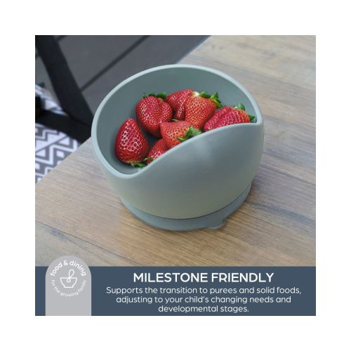 Silicone Scoop Suction Bowl - Seafoam