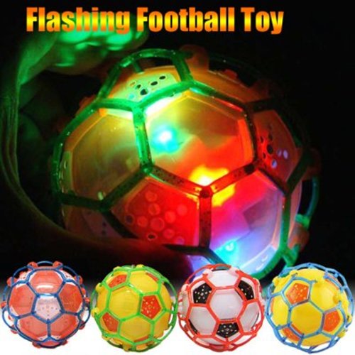 SIfdSeng Activities for Toddlers 1-3 Flashing Light Unbreak Football Ball Kid Tpr Flashing High Bouncing Balls
