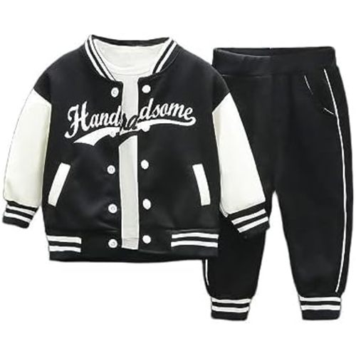 Baby Sports outfit clothes for boys&girls Baseball jacket +T shirt+pant 3 pieces kids school clothing