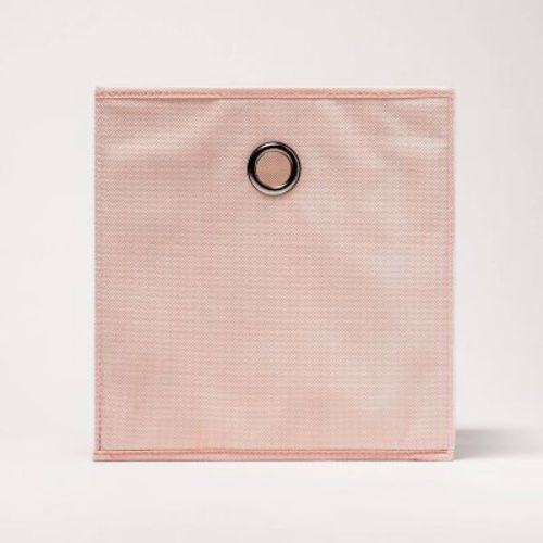 11" Fabric Cube Storage Bin Cream - Room Essentials™: Square Beige Storage, 11 Inch System Compatible, 25 Lb Capacity
