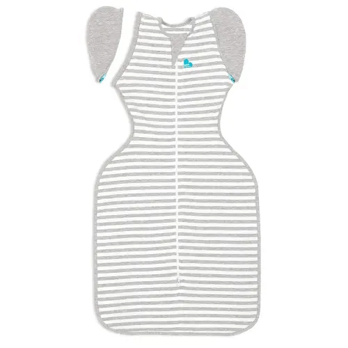 Love to Dream Swaddle Up Transition Swaddle, Patented Zip-Off Wings, Gently Help Baby Transition from Being Swaddled to Arms Free When Showing Signs of Rolling, 1.0 TOG, 13-19 lbs, Gray