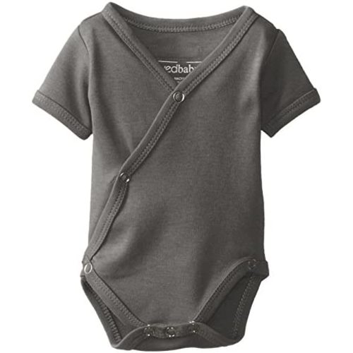 L'ovedbaby Unisex-Baby Newborn Organic Short-Sleeve Kimono Bodysuit