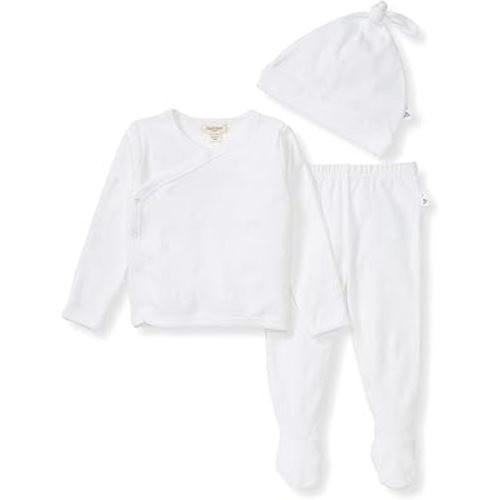 Burt's Bees Baby Unisex Baby Take Me Home Set, 3-Piece Top, Pant, and Hat Bundle, 100% Organic Cotton