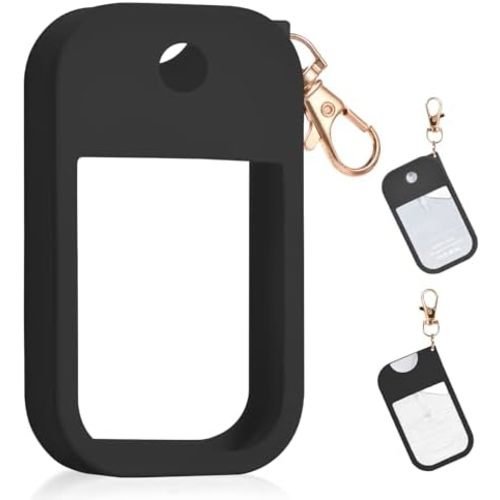 Silicone Case Compatible with Touchland Hand Sanitizer Spray, Protective Case for Spray 1FL. OZ (Black(1PCS))