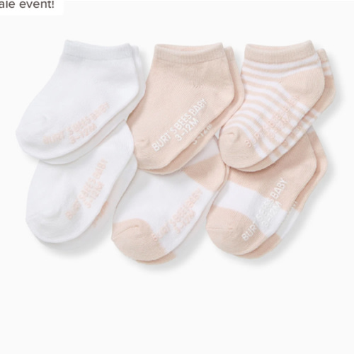 Solid & Stripes Organic Cotton Baby Ankle Socks 6 Pack - Ranunculus – Burt's Bees Baby
