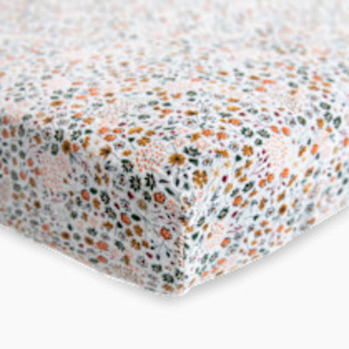 Little Unicorn Cotton Muslin Crib Sheet - Pressed Petals