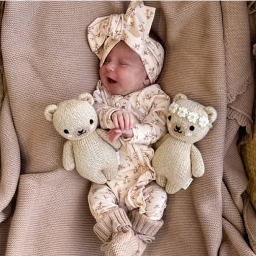 Little and Fern Frill Zip Romper, Paisley Coffee