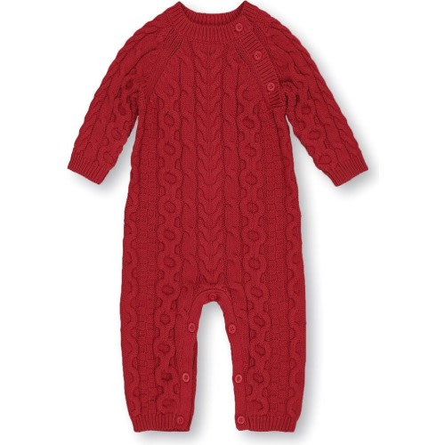 Baby Baby Cable Knit Sweater Romper, Infant, 0-3M, Red