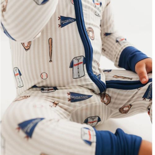 Blue Baseball Zipper Romper – In my Jammers