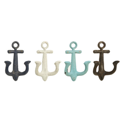 Breakwater Bay Yurig Metal Single Hanger Anchor Multi Colored Wall Hook Set & Reviews | Wayfair